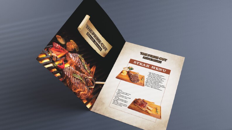 Steak Menü Tasarımı