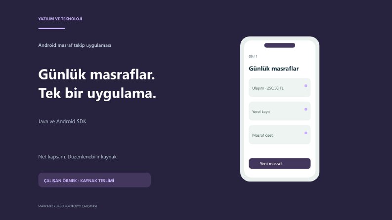 Android için yerel masraf takip uygulaması