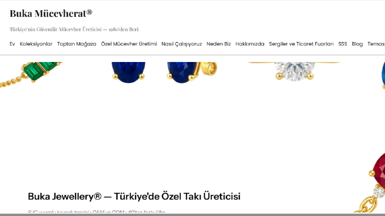 Buka Jewellery –  Mücevher Üreticisi Kurumsal Web Sitesi
