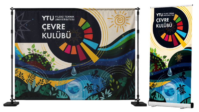 YTÜ Çevre Kulübü-RollUp ve Backdrop Tasarımı