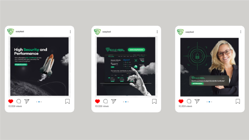 SSL & Teknoloji Markaları için Instagram Tasarımı