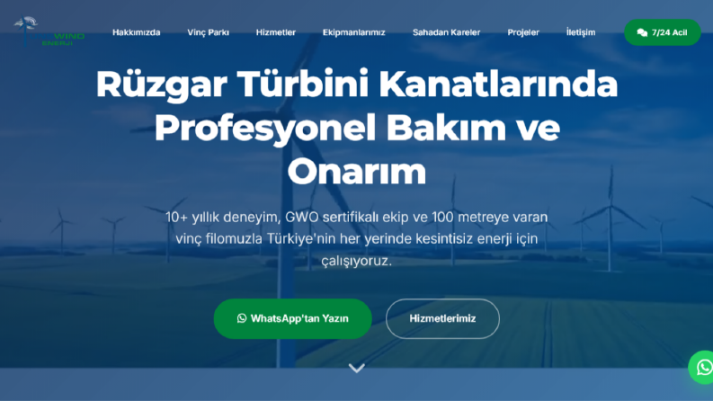 UNS Wind Enerji - Web Sitesi