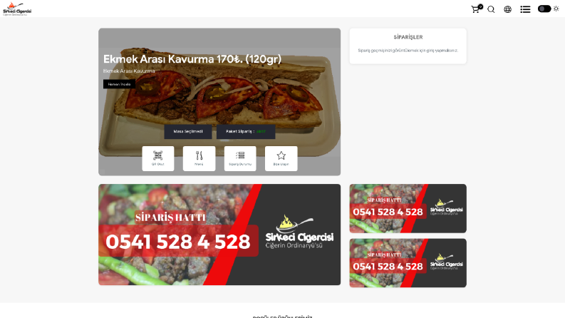 Cafe Restaurant QR Sipariş YAZILIMI