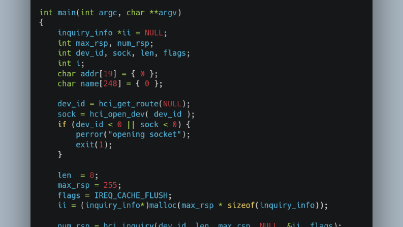 C Bluetooth Programlama