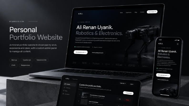 Personal Portfolio | Modern Web Sitesi & Yönetim Paneli