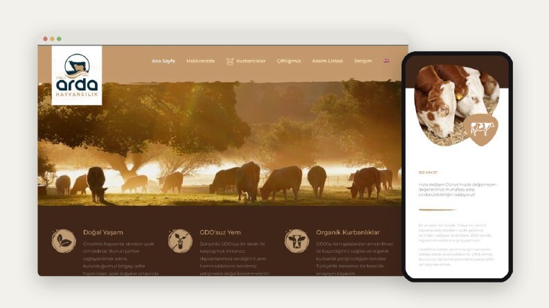 Arda Hayvancılık Web Sitesi Tasarımı