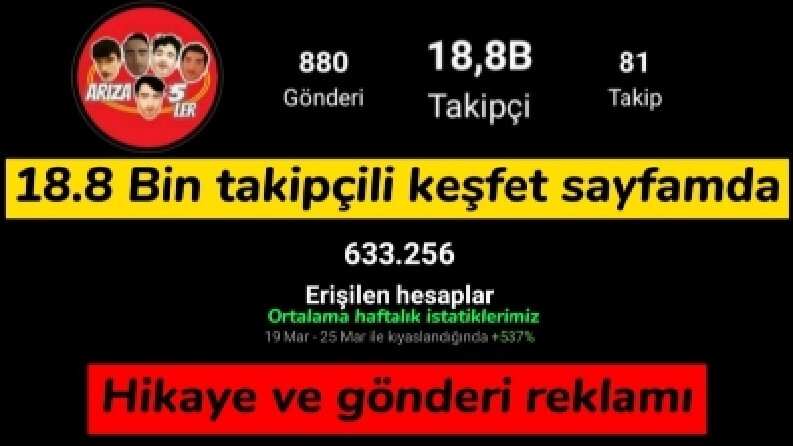 23k takipçili sayfamda etkileşim istatistiği