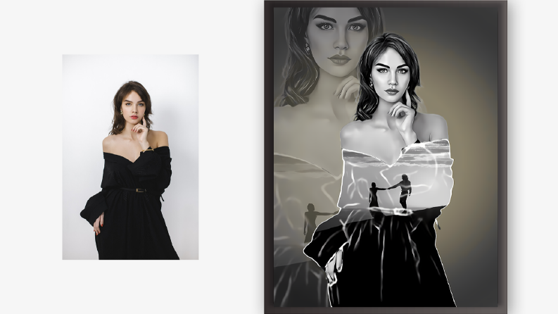 Kişiye Özel Dijital Sanat Portresi – Modern ve Anlamlı