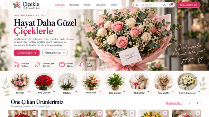 Çiçekçi Web Sitesi
