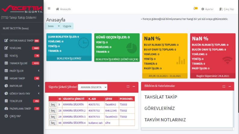 SİGORTA ACENTE AZILIMI