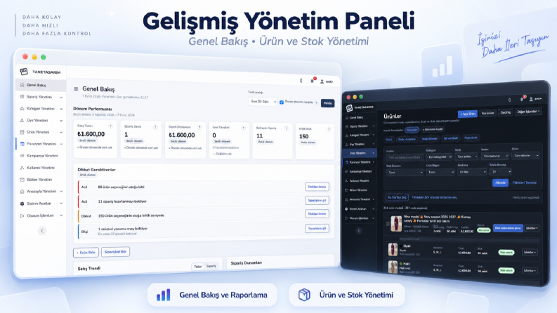 Gelişmiş E-Ticaret Yönetim Paneli