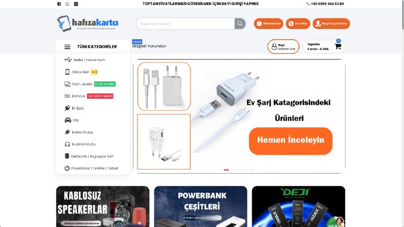 Hafıza Kartçı E-Ticaret Çalışması