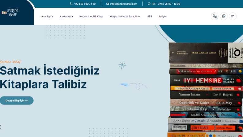 Şairane Sahaf Kurumsal Web Site