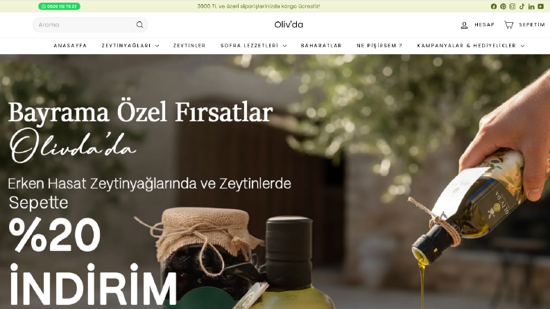 Olivda.com — Shopify Mağaza Kurulumu & Büyütme