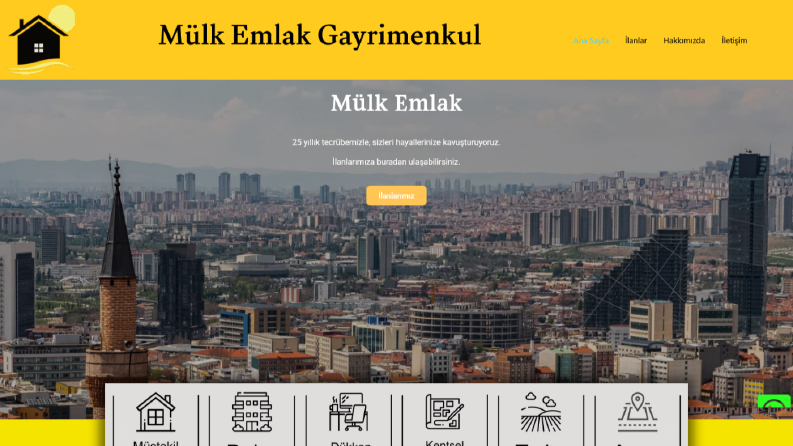 Mülk emlak filtreli emlak sitesi
