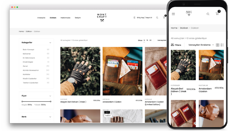Mont Craft E-Ticaret Sitesi