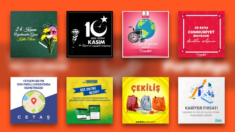 Sosyal Medya Tasarımları (post-story)