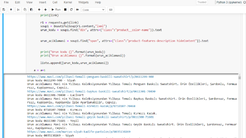 Python ile Web Scrapping