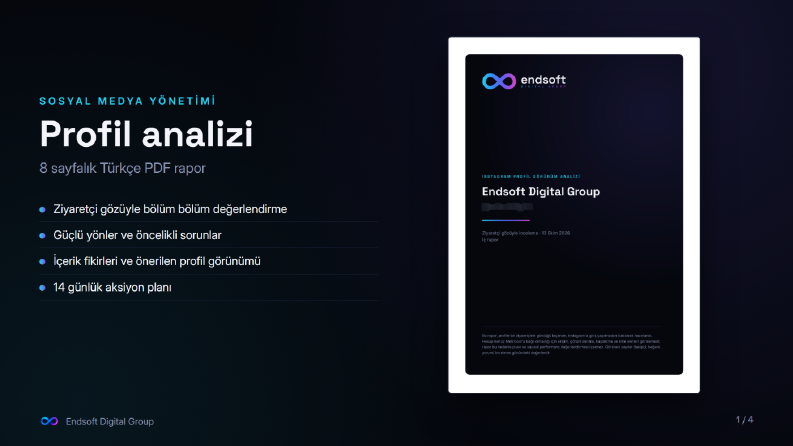 Endsoft — Instagram Profil Analizi (8 Sayfa)