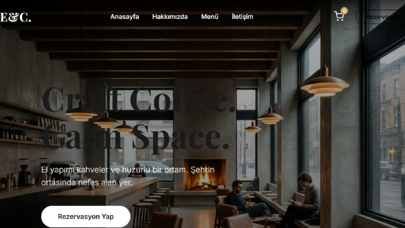 Cafe İşletmeleri İçin Hızlı ve Yönetilebilir Web Sitesi