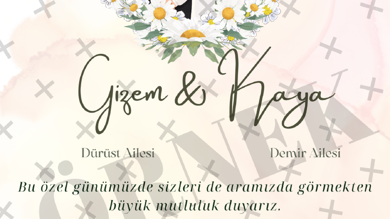 Düğün Davetiyesi Örneği 