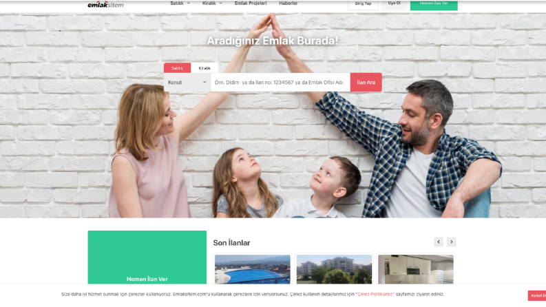 Emlak Sitem Landing Page