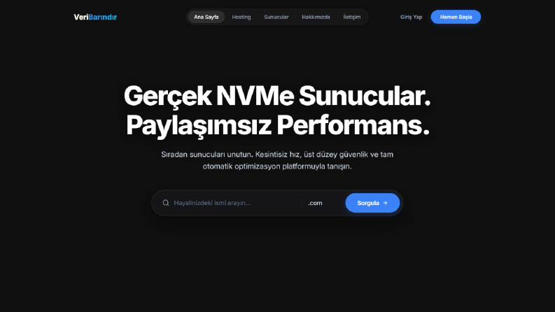 VeriBarındır: Performanslı Modern Hosting Paneli