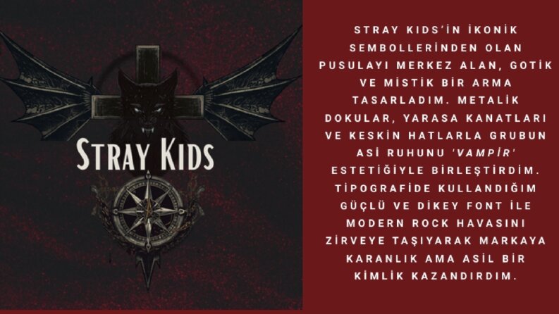 Stray Kids Fan Konsept Logo – Gotik ve Mistik Logo Tasarımı