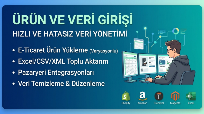 Ürün stok ve içerik verilerinizi eksiksiz ve düzenli girerim