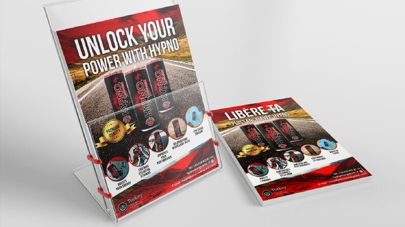 Hypno Energy Drink-Broşür Tasarımı