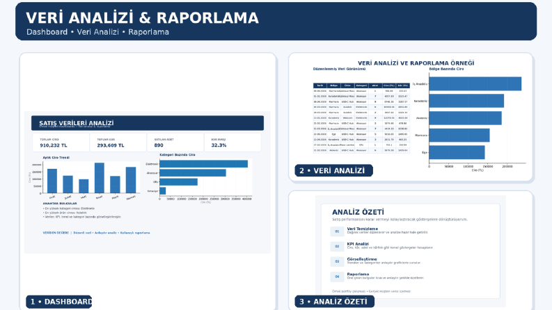 Satış Verileri Analizi ve Profesyonel Dashboard