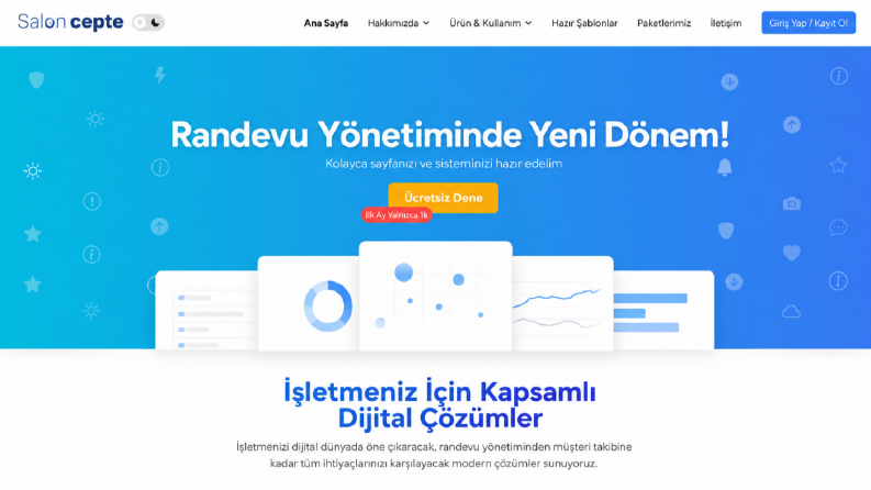 Salon Cepte – Online Randevu ve Salon Yönetim Sistemi