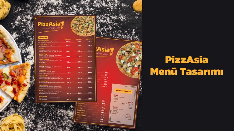 PizzAsia Menü Tasarımı