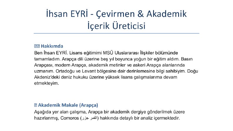 Modern ve Basın Arapçası Hakkında Yaptığım İşler