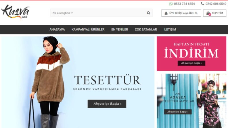 Özel Tasarım E-Ticaret Sitesi