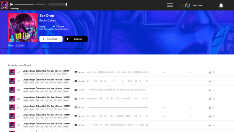 ENG Records için yaptığımız Sample Proje Taslağı