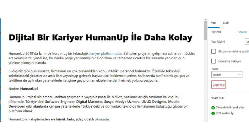 HumanUp Tanıtım Yazısı