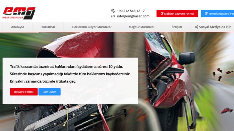 Emg Hasar Kurumsal Web Sitesi