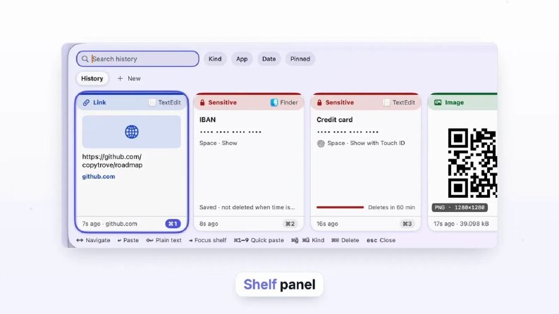 Copytrove · macOS Pano Yöneticisi