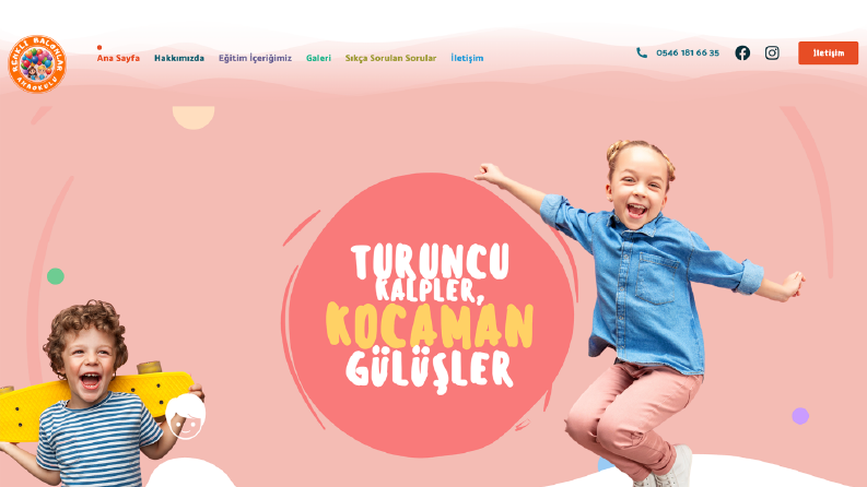 Renkli Balonlar Anaokulu – Web Tasarımı