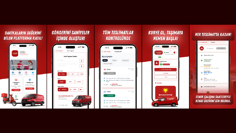Kurye Uygulaması | Google & App Store Mağaza Görseli Tasarım