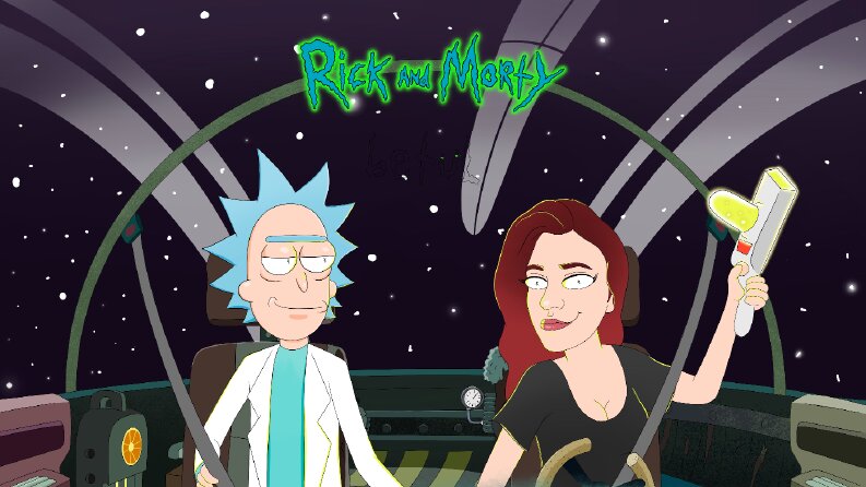 RİCK AND MORTY TARZINDA PORTRE