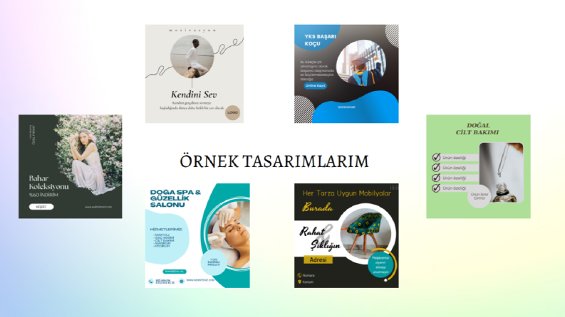 Örnek olması için hayali firmalara tasarımlarım