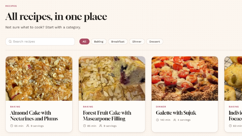 It's Taste O'Clock – Çok Dilli Yemek Tarifi Web Uygulaması