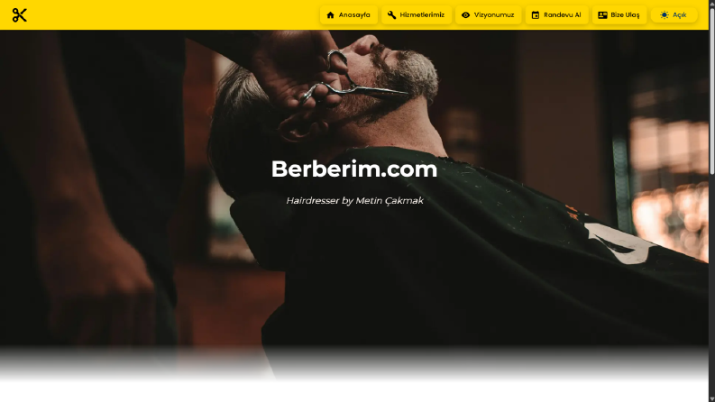 Berberim - Randevulu İşletme Websitesi