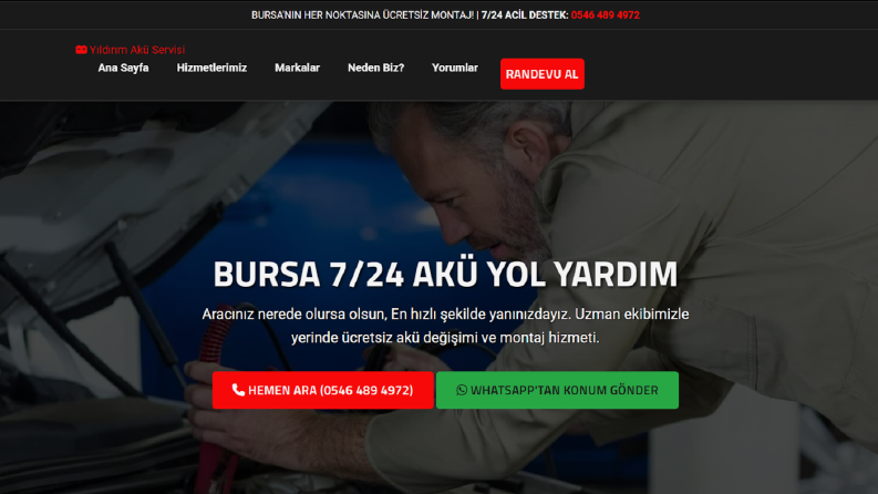 Yıldırım Akü - Web Yazılım