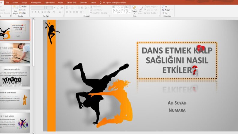 Dans ilgi ilgili sunum tasarımı