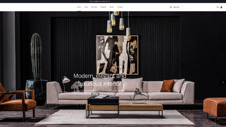 Lüks Mobilya Markası için Wordpress/Woocomerce site tasarımı