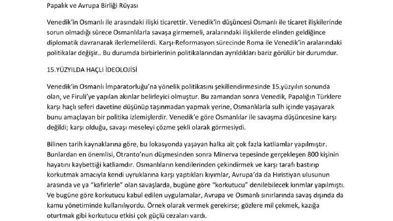 DEĞERLENDİRME YAZISI