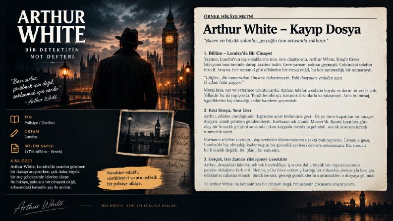 Arthur White – Kayıp Dosya | Polisiye Hikâye Örneği